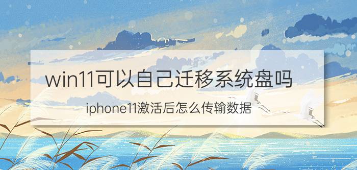 win11可以自己迁移系统盘吗 iphone11激活后怎么传输数据？